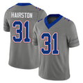 Buffalo #31 Hairston Player Football V Neck Short Sleeve Gray Jersey Maxwell For Men Youth Women Gift