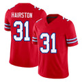 Buffalo #31 Hairston Player Football V Neck Short Sleeve Red Jersey Maxwell For Men Youth Women Gift