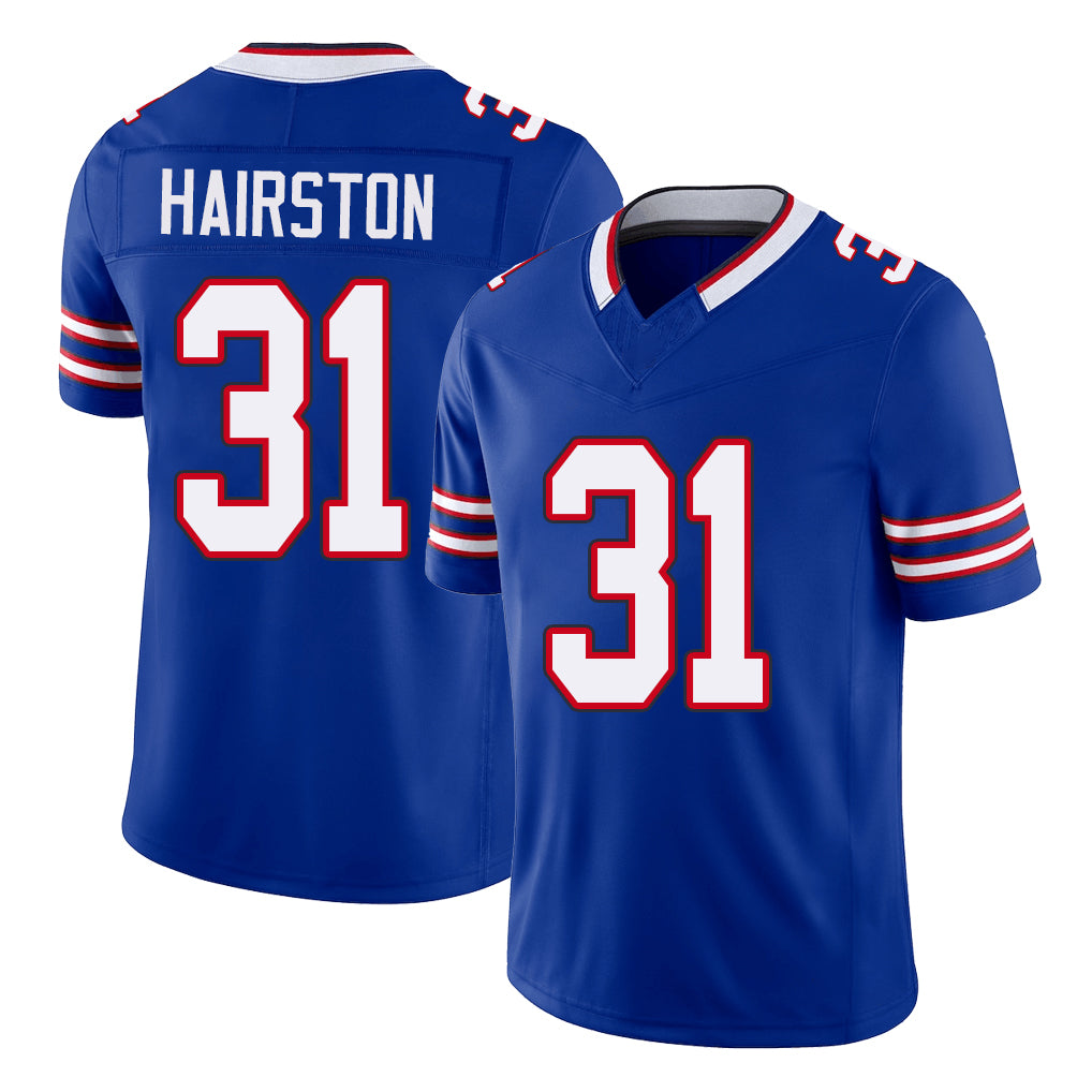 Buffalo #31 Hairston Player Football V Neck Short Sleeve Royal Jersey Maxwell For Men Youth Women Gift