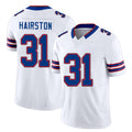 Buffalo #31 Hairston Player Football V Neck Short Sleeve White Jersey Maxwell For Men Youth Women Gift