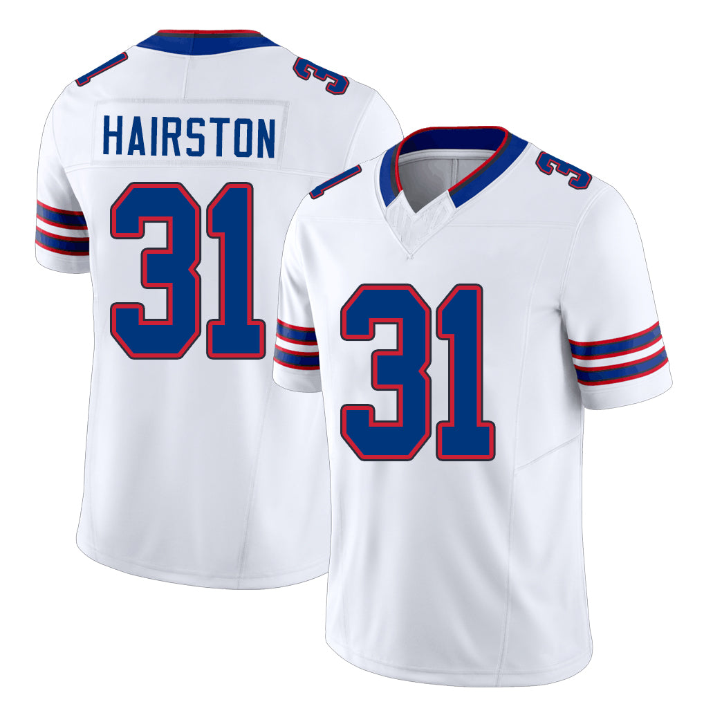 Buffalo #31 Hairston Player Football V Neck Short Sleeve White Jersey Maxwell For Men Youth Women Gift