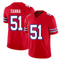 Buffalo #51 Danna Player Football V Neck Short Sleeve Red Jersey Michael For Men Youth Women Gift
