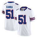 Buffalo #51 Danna Player Football V Neck Short Sleeve White Jersey Michael For Men Youth Women Gift