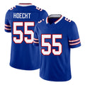 Buffalo #55 Hoecht Player Football V Neck Short Sleeve Royal Jersey Michael For Men Youth Women Gift
