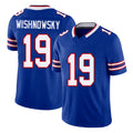 Buffalo #19 Wishnowsky Player Football V Neck Short Sleeve Royal Jersey Mitch For Men Youth Women Gift