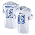 Buffalo #19 Wishnowsky Player Football V Neck Short Sleeve White Jersey Mitch For Men Youth Women Gift