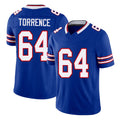 Buffalo #64 Torrence Player Football V Neck Short Sleeve Royal Jersey O'Cyrus For Men Youth Women Gift