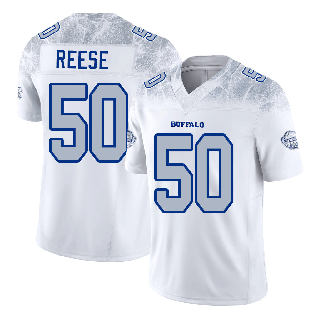 Buffalo #50 Reese Player Football V Neck Short Sleeve White Jersey Otis For Men Youth Women Gift