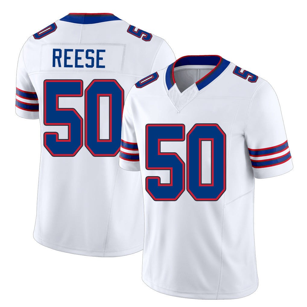 Buffalo #50 Reese Player Football V Neck Short Sleeve White Jersey Otis For Men Youth Women Gift