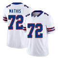 Buffalo #72 Mathis Player Football V Neck Short Sleeve White Jersey Phidarian For Men Youth Women Gift