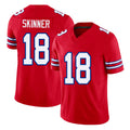 Buffalo #18 Skinner Player Football V Neck Short Sleeve Red Jersey Quentin For Men Youth Women Gift
