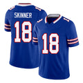 Buffalo #18 Skinner Player Football V Neck Short Sleeve Royal Jersey Quentin For Men Youth Women Gift