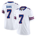 Buffalo #7 Davis Player Football V Neck Short Sleeve White Jersey Ray For Men Youth Women Gift