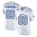 Buffalo #69 Ferguson Player Football V Neck Short Sleeve White Jersey Reid For Men Youth Women Gift