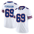 Buffalo #69 Ferguson Player Football V Neck Short Sleeve White Jersey Reid For Men Youth Women Gift