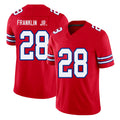 Buffalo #28 Franklin Jr. Player Football V Neck Short Sleeve Red Jersey Sam For Men Youth Women Gift