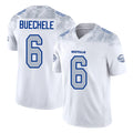 Buffalo #6 Buechele Player Football V Neck Short Sleeve White Jersey Shane For Men Youth Women Gift