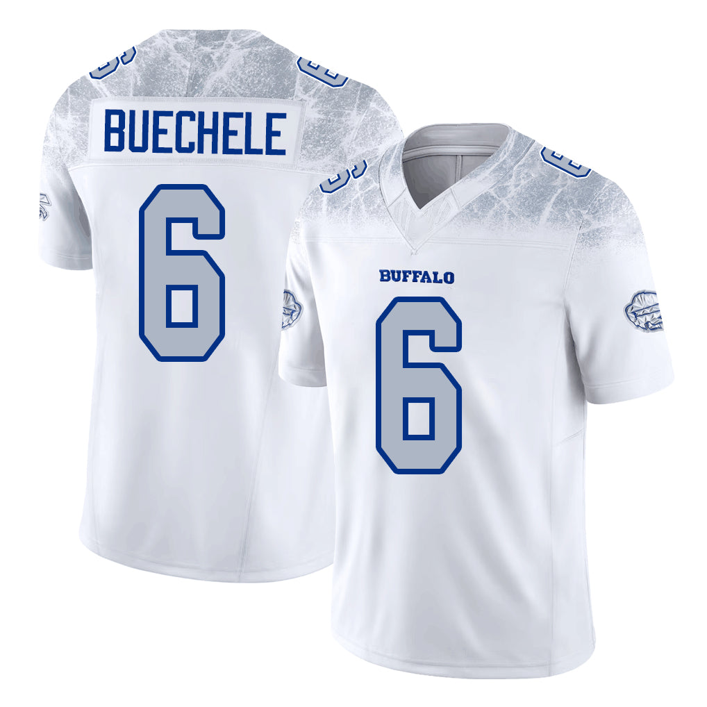 Buffalo #6 Buechele Player Football V Neck Short Sleeve White Jersey Shane For Men Youth Women Gift