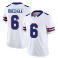 Buffalo #6 Buechele Player Football V Neck Short Sleeve White Jersey Shane For Men Youth Women Gift