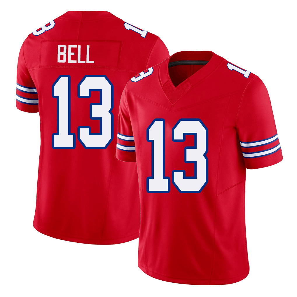 Buffalo #13 Bell Player Football V Neck Short Sleeve Red Jersey Skyler For Men Youth Women Gift
