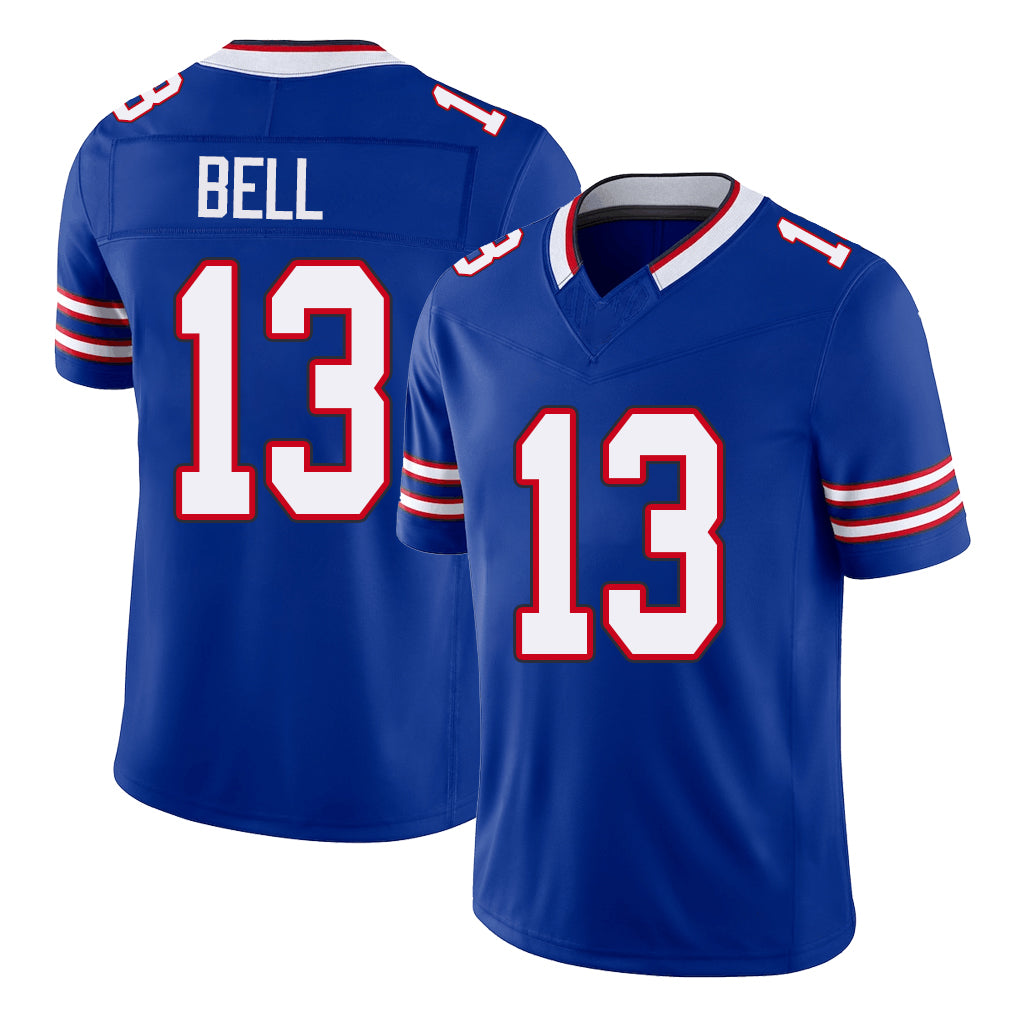 Buffalo #13 Bell Player Football V Neck Short Sleeve Royal Jersey Skyler For Men Youth Women Gift
