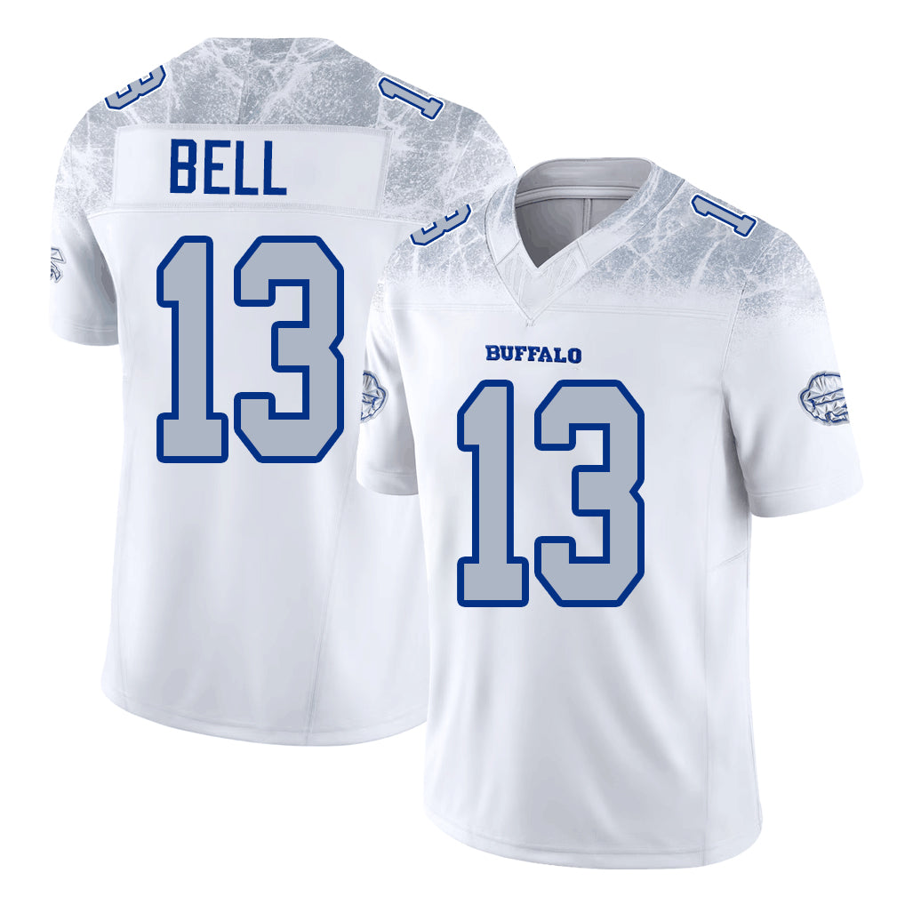 Buffalo #13 Bell Player Football V Neck Short Sleeve White Jersey Skyler For Men Youth Women Gift