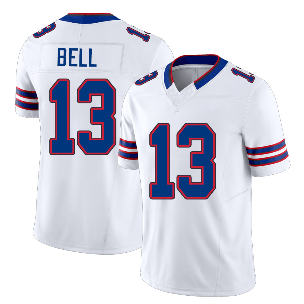 Buffalo #13 Bell Player Football V Neck Short Sleeve White Jersey Skyler For Men Youth Women Gift