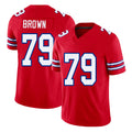 Buffalo #79 Brown Player Football V Neck Short Sleeve Red Jersey Spencer For Men Youth Women Gift
