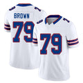 Buffalo #79 Brown Player Football V Neck Short Sleeve White Jersey Spencer For Men Youth Women Gift
