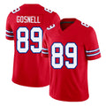 Buffalo #89 Gosnell Player Football V Neck Short Sleeve Red Jersey Stephen For Men Youth Women Gift