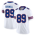 Buffalo #89 Gosnell Player Football V Neck Short Sleeve White Jersey Stephen For Men Youth Women Gift