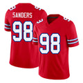 Buffalo #98 Sanders Player Football V Neck Short Sleeve Red Jersey T.J. For Men Youth Women Gift