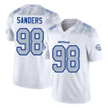 Buffalo #98 Sanders Player Football V Neck Short Sleeve White Jersey T.J. For Men Youth Women Gift
