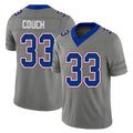 Buffalo #33 Couch Player Football V Neck Short Sleeve Gray Jersey Te'Cory For Men Youth Women Gift