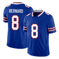 Buffalo #8 Bernard Player Football V Neck Short Sleeve Royal Jersey Terrel For Men Youth Women Gift