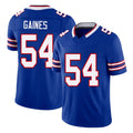 Buffalo #54 Gaines Player Football V Neck Short Sleeve Royal Jersey Theron For Men Youth Women Gift