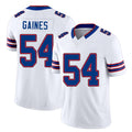 Buffalo #54 Gaines Player Football V Neck Short Sleeve White Jersey Theron For Men Youth Women Gift