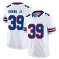 Buffalo #39 Doman Jr. Player Football V Neck Short Sleeve White Jersey Tommy For Men Youth Women Gift