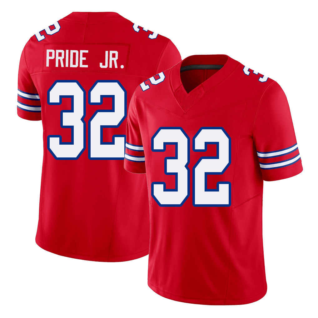 Buffalo #32 Pride Jr. Player Football V Neck Short Sleeve Red Jersey Toriano For Men Youth Women Gift