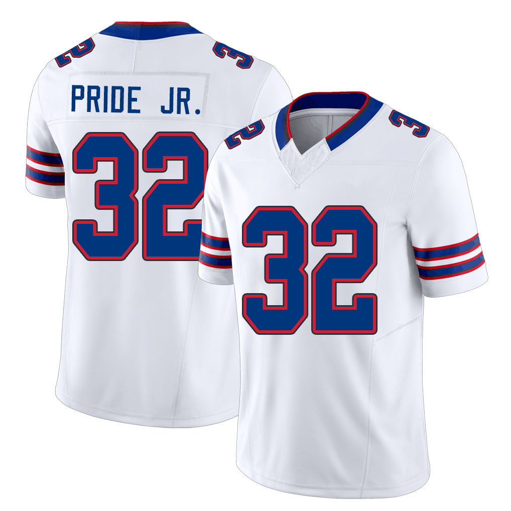 Buffalo #32 Pride Jr. Player Football V Neck Short Sleeve White Jersey Toriano For Men Youth Women Gift