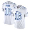 Buffalo #16 Bass Player Football V Neck Short Sleeve White Jersey Tyler For Men Youth Women Gift