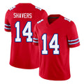 Buffalo #14 Shavers Player Football V Neck Short Sleeve Red Jersey Tyrell For Men Youth Women Gift
