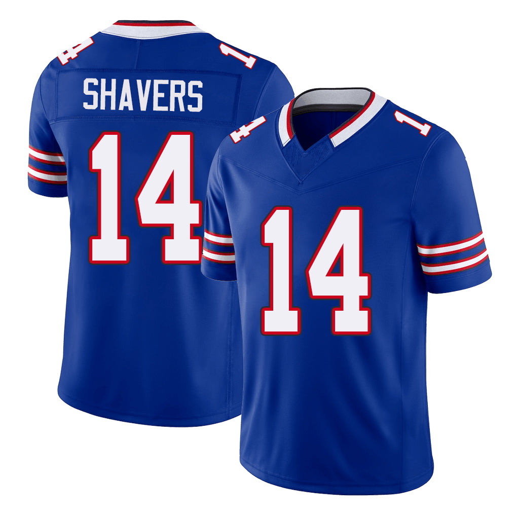 Buffalo #14 Shavers Player Football V Neck Short Sleeve Royal Jersey Tyrell For Men Youth Women Gift