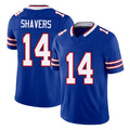 Buffalo #14 Shavers Player Football V Neck Short Sleeve Royal Jersey Tyrell For Men Youth Women Gift