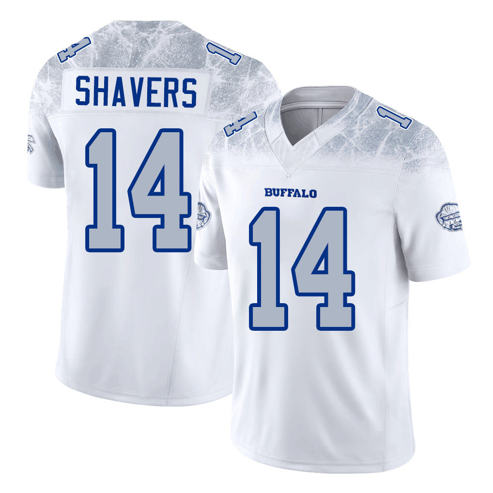 Buffalo #14 Shavers Player Football V Neck Short Sleeve White Jersey Tyrell For Men Youth Women Gift