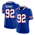 Buffalo #92 Durant Player Football V Neck Short Sleeve Royal Jersey Zane For Men Youth Women Gift