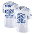 Buffalo #92 Durant Player Football V Neck Short Sleeve White Jersey Zane For Men Youth Women Gift
