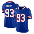 Buffalo #93 Logue Player Football V Neck Short Sleeve Royal Jersey Zion For Men Youth Women Gift