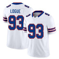 Buffalo #93 Logue Player Football V Neck Short Sleeve White Jersey Zion For Men Youth Women Gift