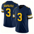 California #3 Sagapolutele Player College Football V Neck Short Sleeve Navy Jersey Jaron-Keawe For Men Youth Women